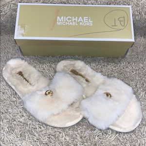 MICHAEL Michael Kors Faux Fur Slippers